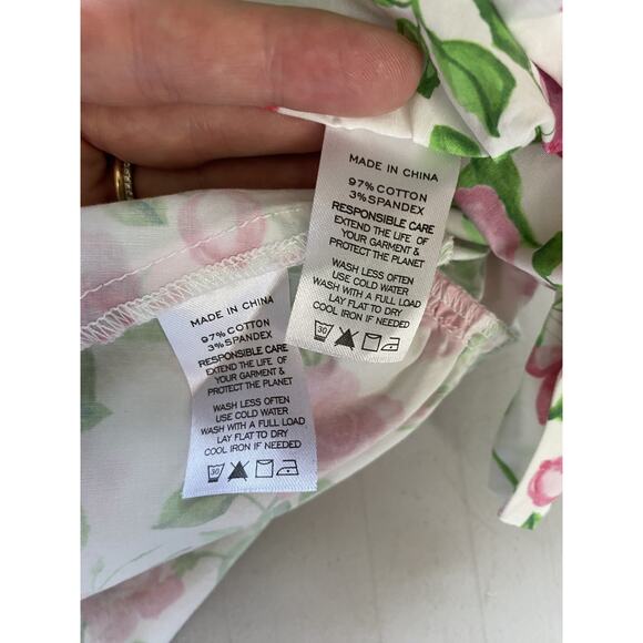 Hill House Size Small Isabella Smocked Crop Top Midi Floral Skirt Prairie Vacay - Picture 4 of 11